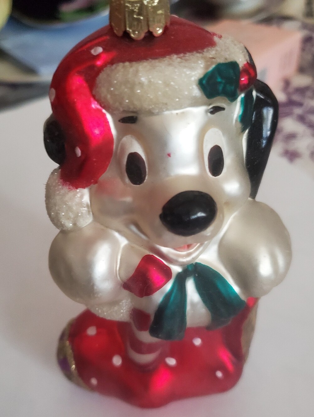 Disney's 102 Dalmatians European Style Glass Christmas Ornament With Box